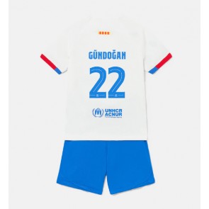 Barcelona Ilkay Gundogan #22 Gostujuci Dres za Dječji 2023-24 Kratak Rukavima (+ kratke hlače)